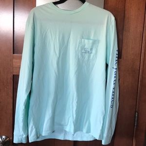 Vineyard vines long sleeve shirt (teal)